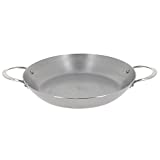 de Buyer - Mineral B Paella Pan - Nonstick Pan with Two Handles - Carbon and Stainless Steel - Oven Safe and Induction Ready - 15" X 10.25"