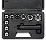 NEIKO 02614A Interchangeable Large Hollow Hole Punch Tool Set, 10 Piece, Gasket Maker, Heavy Duty Gasket Punch Set, Includes Hole Puncher Tool Carrying Case, Leather Punch Set