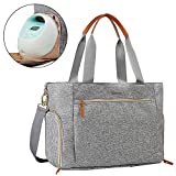 mommore Breast Pump Bag Diaper Tote Bag with 15 Inch Laptop Sleeve Fit Most Breast Pumps like Medela, Spectra S1,S2