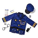 Melissa & Doug Police Officer Role Play Costume Dress-Up Set (8 pcs) Frustration-Free Packaging Multicolor, Ages 3-6 Years