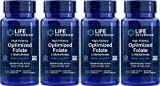 Life Extension High Potency Optimized Folate L-Methylfolate 5000 mcg 30 vegetarian tablets - 4-Pak