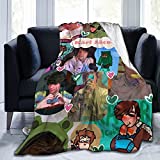 Karl Jacobs Life Comfort Camping Blanket Suitable for Baby Boy and Girl Bed Spread Black and White Throw Blankets 50"X40"