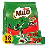 NESTLÉ MILO Chocolate Powder - Instant Malt Chocolate Milk Powdered Drink, ORIGINAL - On The Go Fortified Powder Energy Drink - Less Sweet than Milo 3 in 1 - Imported from Malaysia, 18 Sticks