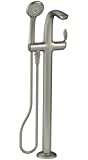 Bathtub Faucet by KOHLER, Bath Faucet with Hand Shower, Freestanding, Refina Collection, Brushed Nickel, K-T97334-4-BN