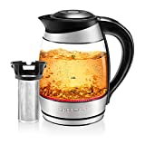 Chefman Electric Kettle w/Temperature Control, Removable Tea Infuser, 5 Presets LED Indicator Lights, 360° Swivel Base, BPA Free, Stainless Steel, 1.8 Liters