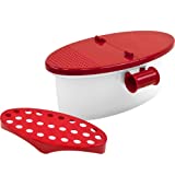 Time Roaming Versa Microwave Pasta Boat, Sturdy Food Grade Heat Resistant PP Material, Pasta Cooker Vegetable Steamer Boat Strainer