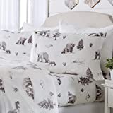 great bay HOME Micro Fleece Extra Soft Cozy Velvet Plush Printed Sheet Set. Deluxe Bed Sheets with Deep Pockets. Velvet Luxe Collection (King, Polar Bears)