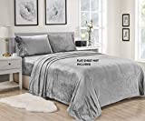 Décor&More Luxury Elegance 2 Piece Twin Size Extra Soft Velvet Touch Microplush Sheet Set - Grey