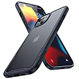 Humixx Designed for iPhone 13 Case & iPhone 14 Case [10FT Military Grade Drop Protection] [Anti-Scratch & Anti-Fingerprint] Shockproof Translucent Matte Back with Soft Bumper Protective Case, Black