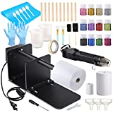 Sntieecr Epoxy Glitter Tumbler Turner Kits with Tumbler Turner Machine, Bubble Buster Tool, 12 PCS Glitter Powder, Silicone Brushes and 34 PCS Epoxy Resin Tool for DIY Craft Tumbler