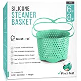 Silicone Steamer Basket Compatible With Instant Pot, Ninja Foodi Pressure Cookers 5-Qt 6-Qt 8-Qt - Silicon Steam Strainer Insert Accessories For Steaming Food, Vegetable