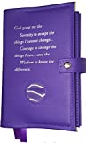 Deluxe Double Alcoholics Anonymous AA Big Book & 12 Steps & 12 Traditions Book Cover ONLY Medallion Holder Purple Orchid