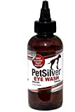 PetSilver Eye Wash Drops for Dogs and Cats with Chelated Silver, Made in USA, Natural Eye Solution, Relief for Inflammation & Eye Irritation, Easy to Apply