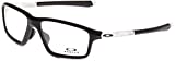Oakley Men's OX8080 Crosslink Zero Asian Fit Square Prescription Eyewear Frames, Matte Black/Demo Lens, 58 mm