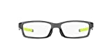 Oakley Men's OX8118 Crosslink Asian Fit Rectangular Prescription Eyewear Frames, Polished Grey Smoke on Green/Clear, 56 mm