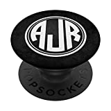 AJR Monogram Gift Initials AJR or ARJ on Black PopSockets PopGrip: Swappable Grip for Phones & Tablets