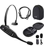 BlueParrott C400-XT Voice-Controlled Bluetooth Headset with Noise Cancelling Microphone and Long Wireless Range for iOS & Android Bundle with Blucoil Headphones Carrying Case