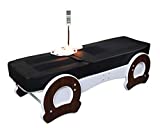 Infrared Jade Roller Therapy Massage Bed Table FIR (Black) w/Full Body Roller System and Carbon Fiber Heating Panels