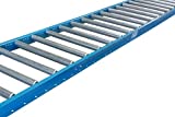 Gravity Conveyor with 1.5" Diameter Galvanized Steel Rollers on 6" Roller Centers. 18″ Wide, 5′ Long Steel Frame – Ultimation