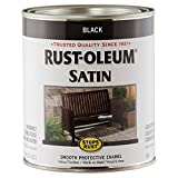 Rust-Oleum 7777502 Protective Enamel Paint Stops Rust, 32-Ounce, Black Satin Finish