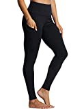 ZUTY Fleece Lined Leggings Women Winter Thermal Insulated Leggings with Pockets High Waisted Warm Yoga Pants Plus Size-Black-XL