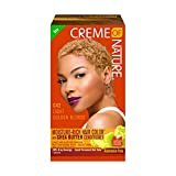 Moisture Rich Liquid Hair Color by Creme of Nature, C42 Light Golden Blonde, with Shea Butter Conditioner, 1 Application
