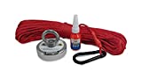 575 lb Magnet Fishing Bundle | Includes 2.95" Single Sided Rare Earth Neodymium Magnet, 100ft Nylon Paracord with Carabiner, and Threadlocker