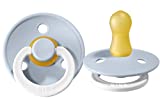 BIBS Baby Pacifier | BPA-Free Natural Rubber | Made in Denmark | Baby Blue Night 2-Pack (6-18 Months)