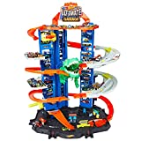 Hot Wheels City Robo T-Rex Ultimate Garage Multi-level multi-play mode Stores 100 plus 1:64 scale cars gift idea for kids 3 and older