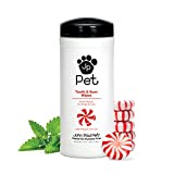 John Paul Pet Tooth & Gum Pet Wipes for Dogs and Cats, 2 in 1, Infused with Peppermint Oil, Safely Clean Plaque, Cruelty Free, Paraben Free, Made in USA, 45 Count, (JPPW05)