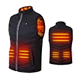 NUNEWARES Heated Vest,USB Charging Lightweight Heated Jacket,Heating Clothing for Men Women,Outdoor(Battery Pack Not Included) (Black, Large)…