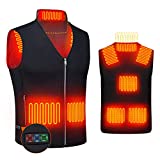 DOACE Heated Vest for Women and Men, Smart Electric Heating Vest Rechargeable, Warming Heated Jacket, Lightweight Heated Coat for Skiing Fishing Camping Hunting Motorcycle, Battery Not Included