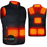 DOACE Heated Vest for Women and Men, Smart Electric Heating Vest Rechargeable, Warming Heated Jacket, Lightweight Heated Coat for Skiing Fishing Camping Hunting Motorcycle, Battery Not Included