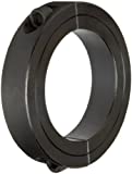 Climax Metal 2C-175 Steel Two-Piece Clamping Collar, Black Oxide Plating, 1-3/4" Bore Size, 2-3/4" OD, With 5/16-24 x 1 Set Screw