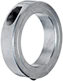 Climax Metal 2C-131-A Aluminum Two-Piece Clamping Collar, 1-5/16" Bore Size, 2-1/4" OD, With 1/4-28 x 3/4 Set Screw