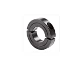 Climax Metal H2C-125 Shaft Collar, Steel With Black Oxide Finish , Two Piece, 1-1/4" ID, 2-1/4" OD, 1/2" Wide, With 1/4-28 x 3/4 Set Screw
