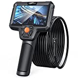 DEPSTECH Dual Lens Inspection Camera, Endoscope with 5" IPS LCD Screen, 7.9 mm HD Borescope, Sewer Camera with LED Flashlight, 32 GB, 5000 mAh Battery, Carrying Case, Detachable Snake Camera-16.5ft