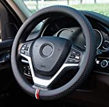 KAFEEK Steering Wheel Cover, Universal 15 inch, Microfiber Leather, Anti-Slip, Odorless,Sky Stars Black