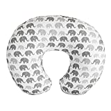 Boppy Nursing Pillow Coverâ€”Premium | Gray Elephants Plaid | Soft, Quick-Dry Microfiber Fabric| Fits Boppy Bare Naked, Original and Luxe Breastfeeding Pillow | Awake Time Only