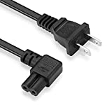 [UL Listed] 12FT Power Cord Cable Compatible Samsung TCL Roku LG Sharp Toshiba Insignia Sony LED LCD TV, Canon PIXMA, HP Envy/OfficeJet Printer Right Angle Replacement