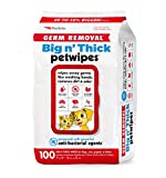 Petkin Pet Wipes for Dogs and Cats, 100 Large Wipes - Removes Dirt & Odor Like Washing Hands - Cleans Ears, Face, Butt, Eye Area - Convenient, Ideal for Home or Travel - 1 Pack of 100 Wipes