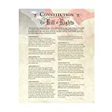 "Constitution of the United States of America"-Patriotic Poster Print -11x14" Wall Decor-Ready To Frame. Ivory Parchment Replica w/Flag. American Decor for Home-Office-School. Knowledge on Display!