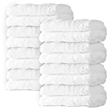 8 Pack Large Burp Cloths for Baby - 20" by 10" Ultra Absorbent Burping Cloth, Hand Washcloths, Newborn Towel - Milk Spit Up Rags - Burpy Cloths for Unisex, Boy, Girl - Burp Cloths Set(White)