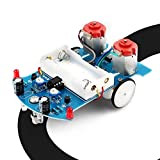 WHDTS Practice Soldering Learning Electronics Kit Smart Car Soldering Project Kits Line Following Robot Kids DIY Electronics Education School Competition W/English Manual