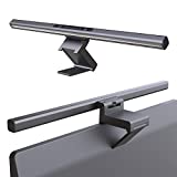 Houcopa Computer Monitor Light Bar, Screen Light Bar e-Reading LED Task Lamp, Gaming Lights, Touch Stepless Dimming, 3 Color Temperature,Fixed Clip for Curved Monitor/ Flat Monitor (18 inch, Black)