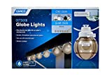 Camco 42761 Decorative RV Awning Globe Lights - 6 Bronze Globes on Black Wire, Fits Directly into Your RV Awning Track, Great for Outdoor Events