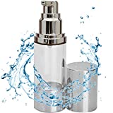 Sterile Airless Pump Bottle 1oz - Refillable Cosmetic Container – Best as Makeup Foundations and Serums - Lightweight Leak Proof & Shockproof Container. BPA Free