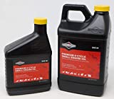 Genuine Briggs & Stratton 30W Engine Oil - 66 Oz. 100028 & 100005 and Fuel Treatment