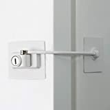 Guardianite Premium Refrigerator Door Lock with Built-in Keyed Lock (White)