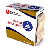 Dynarex Cotton Stockinette, 2" x 25 yds, Non-Sterile & Latex-Free, Tubular Bandage for Preventing Skin Irritation and Cast Wrinkles, Made from 100% Pure Cotton, 1 Cotton Roll